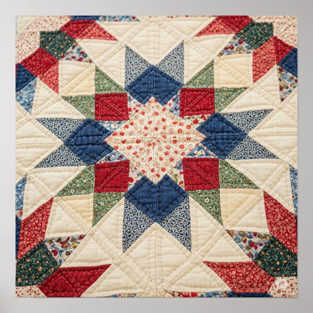 Affiche Graphique Quilt Star (Devant)