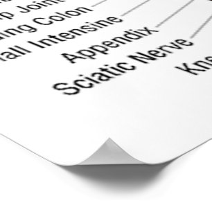 Affiche Graphique Réflexologie 30X40"