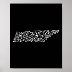 Affiche Graphique Tennessee Amérique en détresse Trump Pis