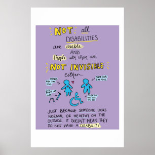 Affiche Graphique Toutes les déficiences ne sont pas visib