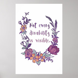 Affiche Graphique Toutes les déficiences ne sont pas visib