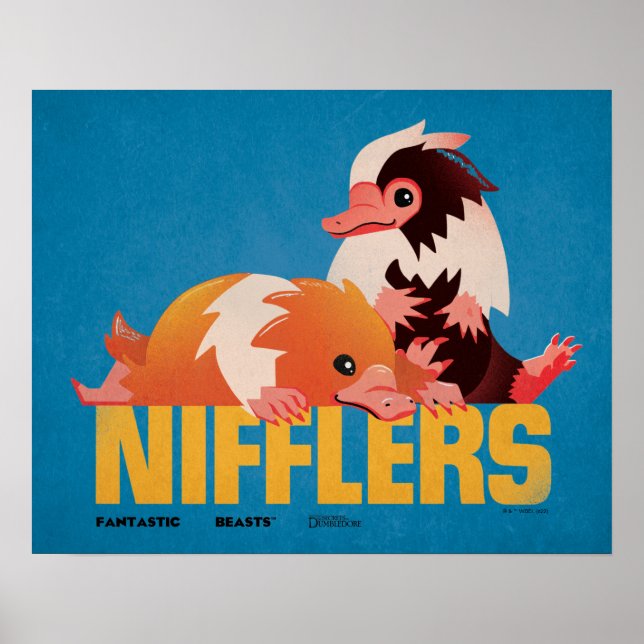 Affiche Graphique Vintage des nifflers (Devant)