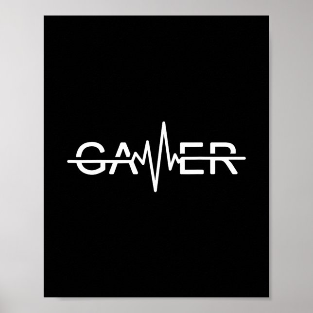 Affiche Graphiques de jeux vidéo Gamer Heartbeat  (Devant)