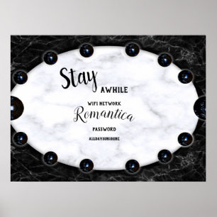 Affiche Graphiques de la sphère de marbre blanc et noir