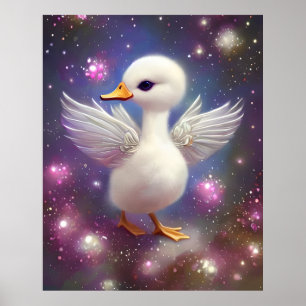 Affiche Graphisme de bébé cygne super mignon