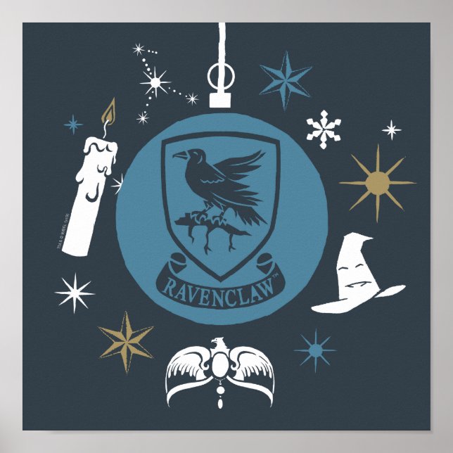 Affiche Graphisme de Boule de Noël RAVENCLAW™ (Devant)