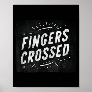 Affiche Graphisme de discours génial les doigts croisés