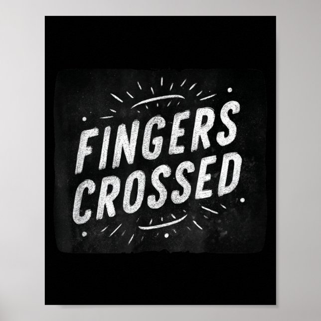 Affiche Graphisme de discours génial les doigts croisés (Devant)