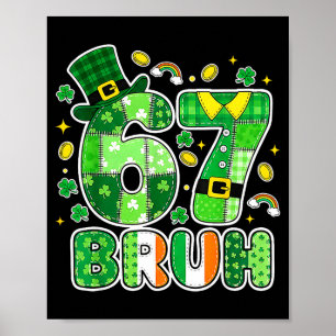 Affiche Graphisme de la Saint-Patrick Bruh 67 avec des trè
