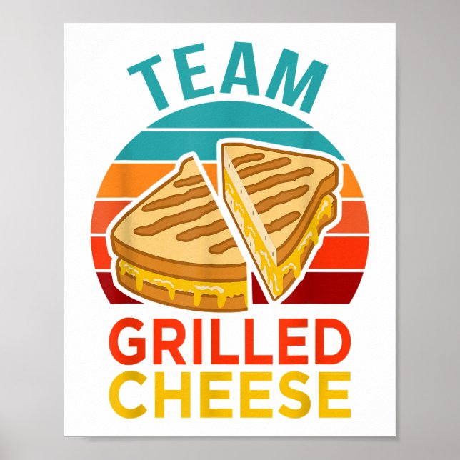 Affiche Graphisme de l'amoureux du sandwich au fromage gri (Devant)