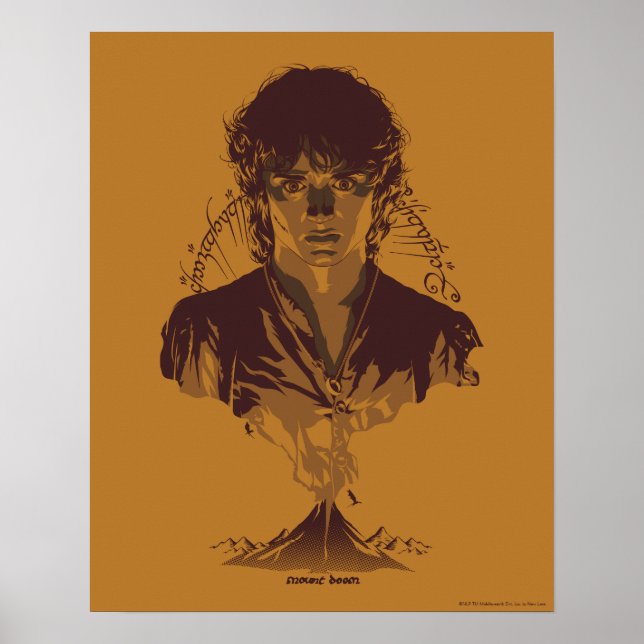 Affiche Graphisme de l'inscription Tengwar de FRODO™ MOUNT (Devant)