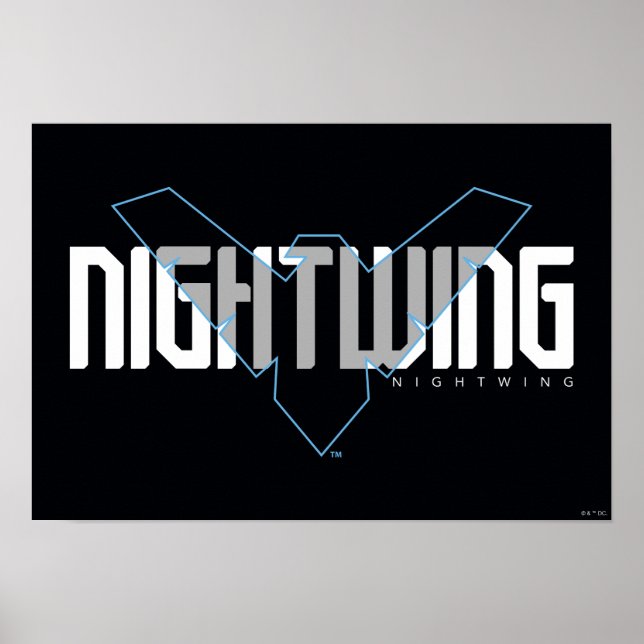 Affiche Graphisme de nom Hi-Tech de Nightwing (Devant)