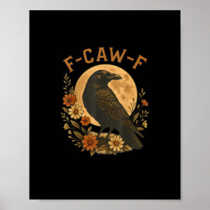 Affiche Graphisme d'humour adulte oiseau gothique drôle co