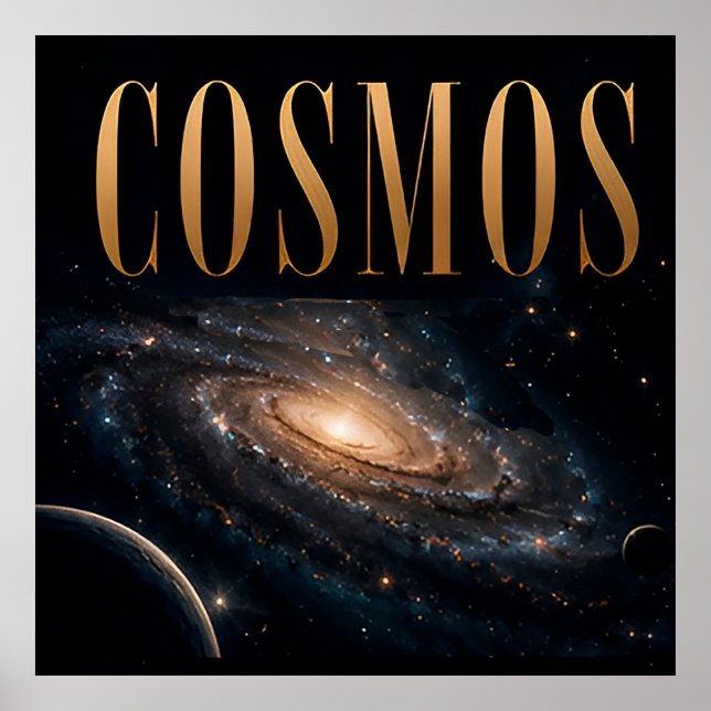 Affiche Graphisme éditorial de luxe Cosmos Space (Devant)