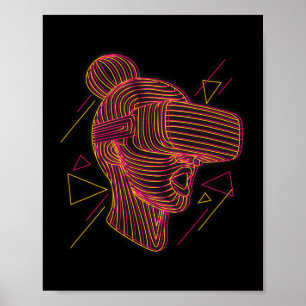 Affiche Graphisme en ligne pour un joueur de réalité virtu