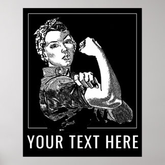 Affiche Graphisme en ligne Rosie-The-Riveter personnalisab