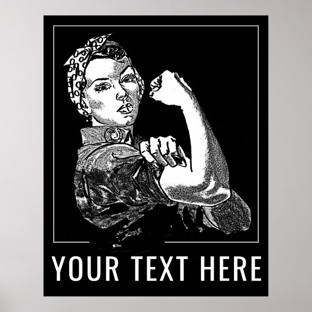 Affiche Graphisme en ligne Rosie-The-Riveter personnalisab (Devant)