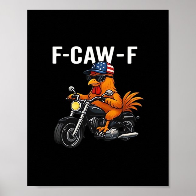 Affiche Graphisme esthétique classique de poulet F-Caw-F (Devant)