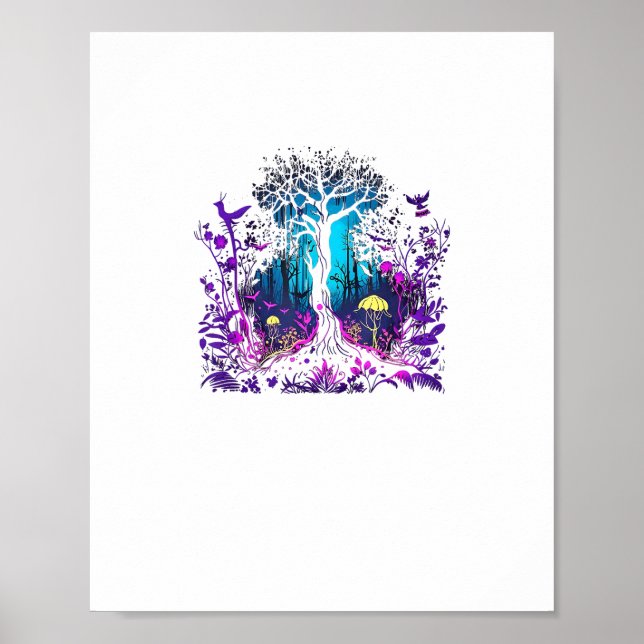 Affiche Graphisme gothique emo fey Goblincore forestier (Devant)