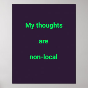 Affiche Graphisme Quantique Turquoise Violet Profond