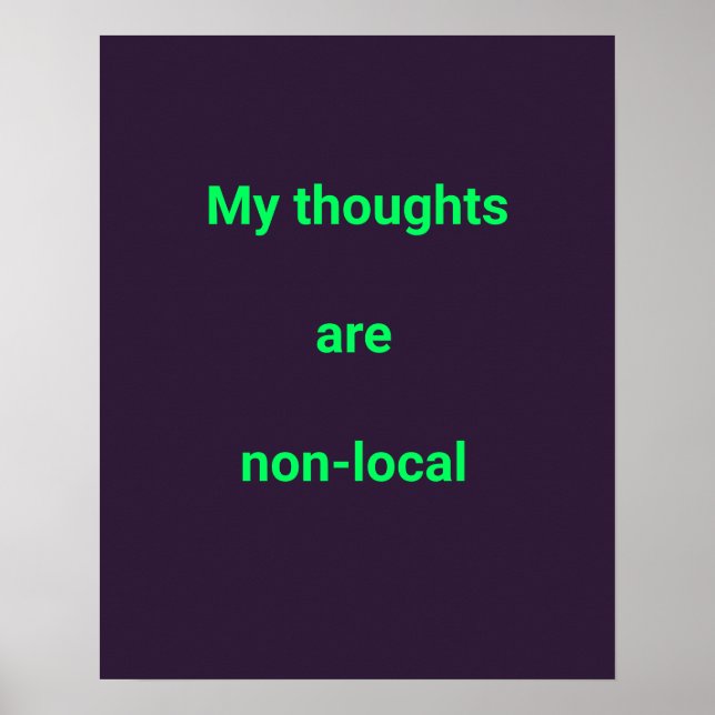 Affiche Graphisme Quantique Turquoise Violet Profond (Devant)