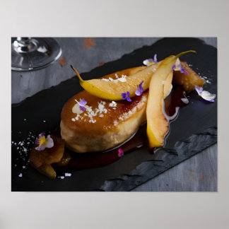 Affiche Gras de foie gras gourmand avec réduction du vin r