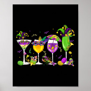 Affiche Gras Mardi Mardi Gras Vins Gles Boire Carnaval Me