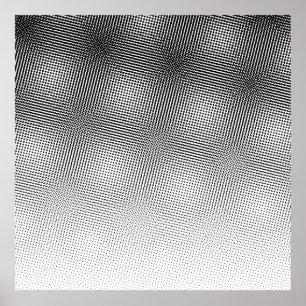 Affiche Gras noir et blanc Moiré Motif Art dégradé