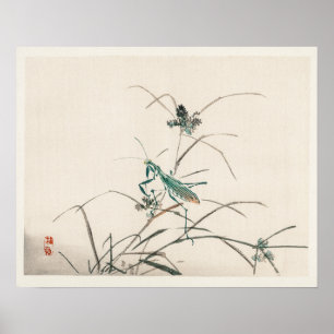 Affiche Grasshopper de Kōno Bairei (1844-1895)