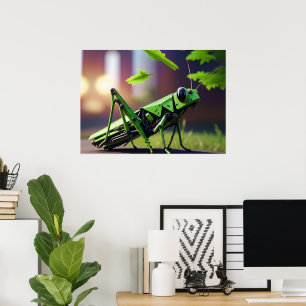 Affiche Grasshopper mécanique