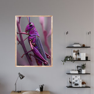 Affiche Grasshopper violet