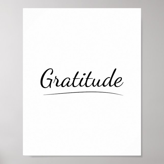 Affiche Gratitude, Appréciation, Gentillesse, Bénédiction (Devant)