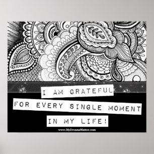 Affiche Gratitude Appréciation Merci Lumière