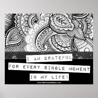 Affiche Gratitude Appréciation Merci Lumière