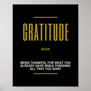 Affiche Gratitude Citation Inspirationnelle Sur Le Succès