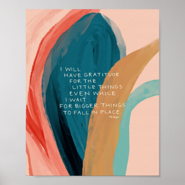Affiche Gratitude for the little things (Devant)