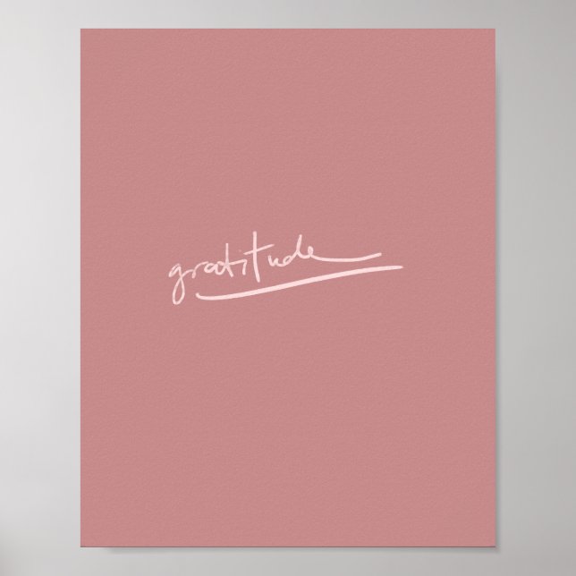 Affiche Gratitude - Simple Moderne Tendance Citation Posit (Devant)