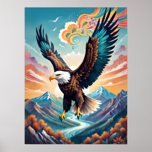 Affiche Gratuit : Illustration majestueuse de l'aigle de B