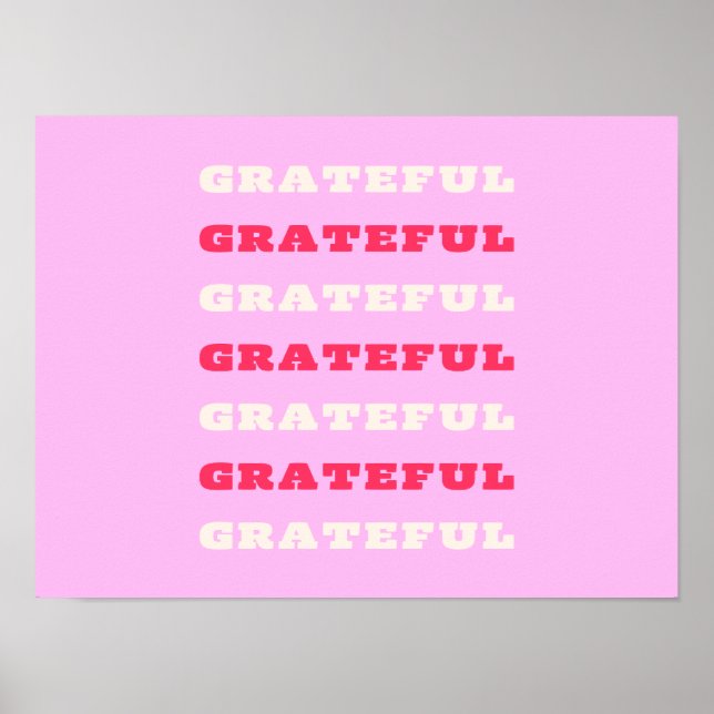 Affiche Gratuit, Remerciements, Citation De Gratitude, Ros (Devant)