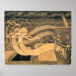 Affiche Grave Art Nouveau vintage où est ta victoire