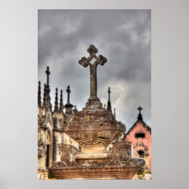 Affiche Graveyard cross close-up, Portugal (Devant)