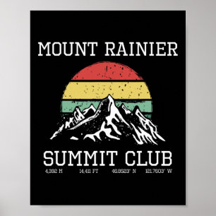 Affiche Gravi le sommet du Mont Rainier Club de randonnée