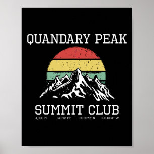 Affiche Gravi Quandary Peak Summit Club Randonnée Colorado