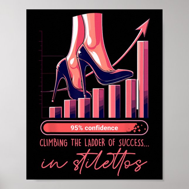 Affiche Gravir l'échelle du succès en escarpins (Devant)