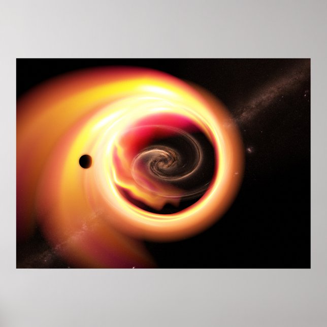 Affiche Gravitational lens - Black Hole and Milky Way (Devant)
