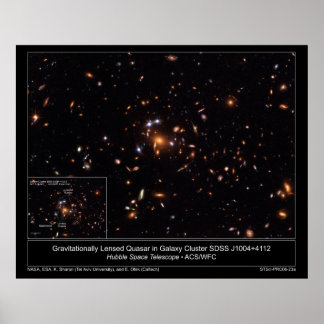 Affiche GravitationallyLensedQuasarInGalax