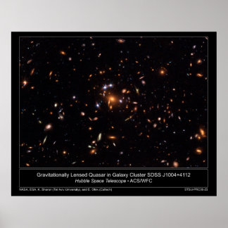 Affiche GravitationallyLensedQuasarInGalax