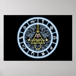 Affiche Gravity Falls Bill Cipher Wheel