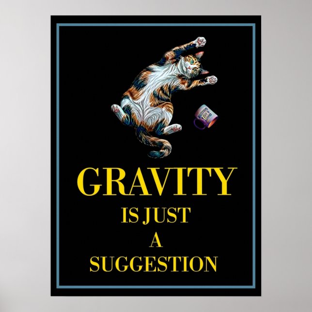 AFFICHE GRAVITY IS JUST A SUGGESTION (Devant)