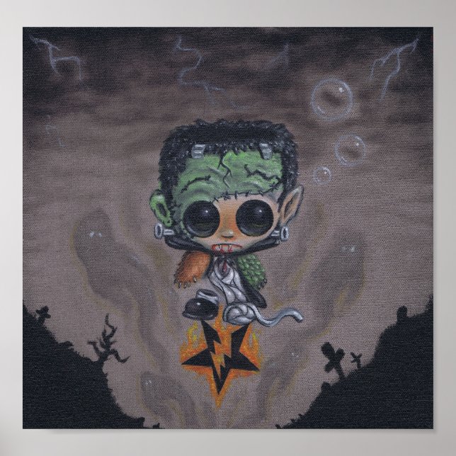 Affiche gravure d'art en masques (Devant)